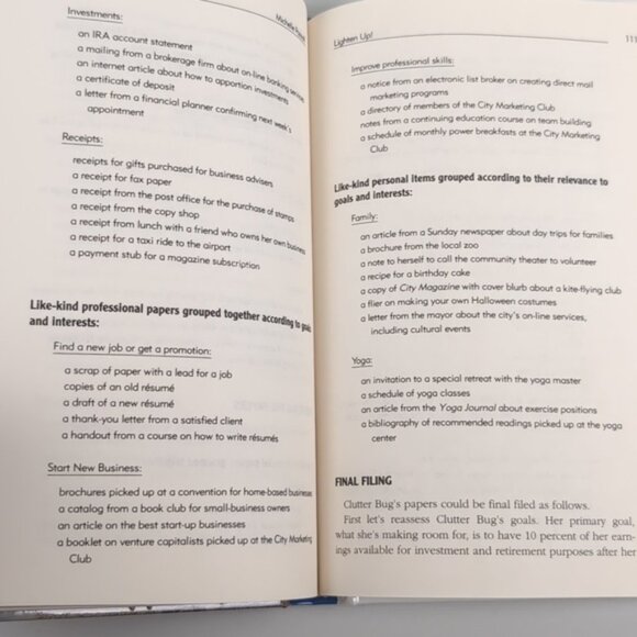 3/$20 Lighten Up Free Yourself from Clutter Self Help Hardcover Book - Picture 12 of 15